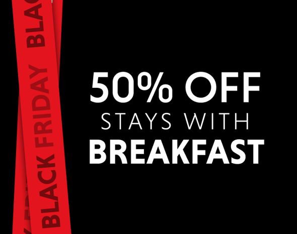 50% off stays with breakfast